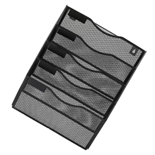 ELAYARD Wandmontierter Metall dokumentenhalter Organizer Büro Wandregal für Akten Zeitschriften Ordner Platzsparend Schwarz von ELAYARD