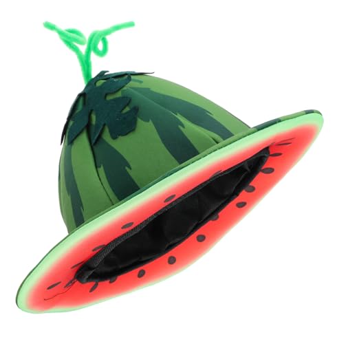 ELAYARD Wassermelonen Partyhut aus Weichem Samt und Hautfreundlichem Vliesstoff Bunte Lustige Kopfbedeckung für Karneval Geburtstagsfeiern Halloween Musikfestivals Bequem für Erwachsene von ELAYARD