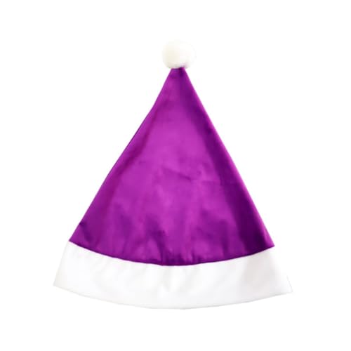 ELAYARD Weihnachtsmütze aus Kurzflorigem Plüsch Weihnachtlicher Santa Hut als Bühnenrequisite für Erwachsene Festliche Deko für Xmas Festival Geschenkidee von ELAYARD