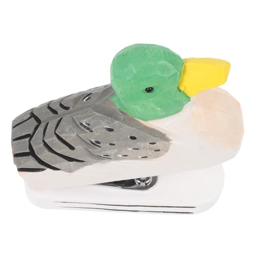 ELAYARD Wiederverwendbarer Holzhefter Entzückender Enten design Bürohefter Praktisch Tragbar Für Dokumentenorganisation Und Dekoration von ELAYARD