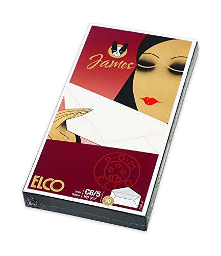 ELCO James Velin Umschlag DIN lang 100 g/m² gefüttert gummiert DOM-Wasserzeichen 20 Stück weiß ELCO James Velin Umschlag DIN lang 100 g/m² gefüttert gummiert DOM-Wasserzeichen 20 Stück weiß von ELCO