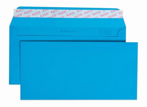 Elco 18833.32 Color Box mit Deckel und 250 Briefumschläge/Versandtasche, Haftklebeverschluss, C5/6 DL, 100g, intensiv-blau, Fenster: nein Elco 18833.32 Color Box mit Deckel und 250 Briefumschläge/Versandtasche, Haftklebeverschluss, C5/6 DL, 100g, intensiv-blau, Fenster: nein von ELCO