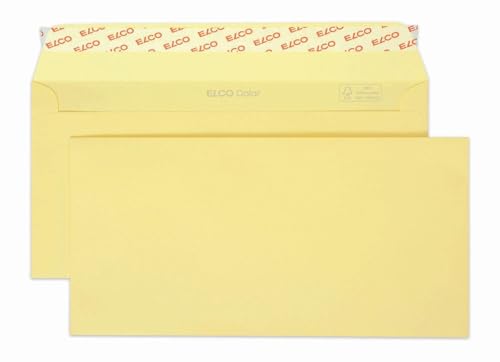 Elco 18833.41 Color Box mit Deckel und 250 Briefumschläge/Versandtasche, Haftklebeverschluss, C5/6 DL, 100g, hellchamois, Fenster: nein von ELCO