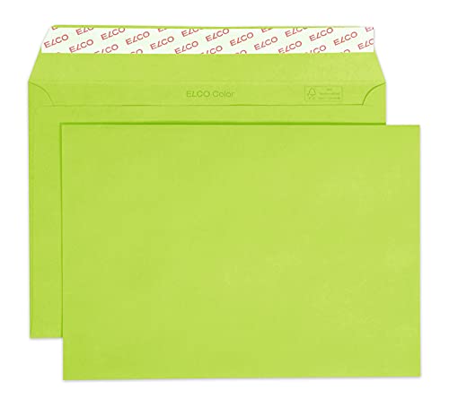 Elco 24084.62 Color Box mit Deckel und 250 Briefumschläge/Versandtasche, Haftklebeverschluss, C5, 100g, intensiv-grün, Fenster: nein Elco 24084.62 Color Box mit Deckel und 250 Briefumschläge/Versandtasche, Haftklebeverschluss, C5, 100g, intensiv-grün, Fenster: nein von ELCO
