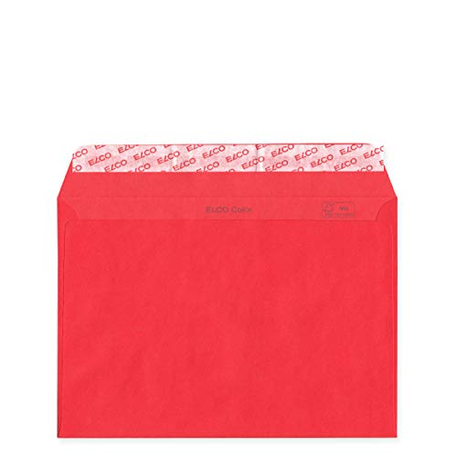 Elco 24084.92 Color Box mit Deckel und 250 Briefumschläge/Versandtasche, Haftklebeverschluss, C5, 100g, intensiv-rot, Fenster: nein Elco 24084.92 Color Box mit Deckel und 250 Briefumschläge/Versandtasche, Haftklebeverschluss, C5, 100g, intensiv-rot, Fenster: nein von ELCO