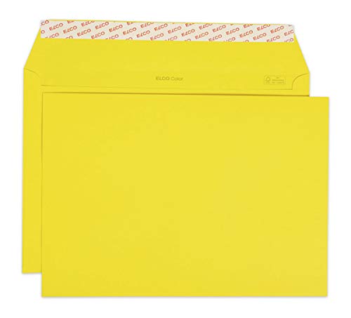 Elco 24095.42 Color Box mit Deckel und 200 Briefumschläge/Versandtasche, Haftklebeverschluss, C4, 120g, goldgelb, Fenster: nein Elco 24095.42 Color Box mit Deckel und 200 Briefumschläge/Versandtasche, Haftklebeverschluss, C4, 120g, goldgelb, Fenster: nein von ELCO