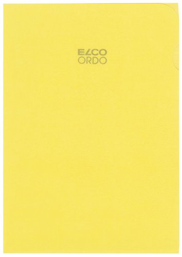 Elco 29490.74 Ordo transparent Karton mit 100 Dokumentenhüllen aus transparentem Papier, 220x310, 80g, gelb, Fenster: nein von Kores