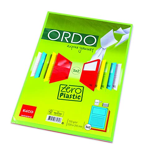Elco 73687.00 Ordo Zero mit Pergamin Fenster, Dokumentenhüllen aus 100% Papier, Mix 5 x 2, 220x310, 120g, sortiert, Fenster: ja Elco 73687.00 Ordo Zero mit Pergamin Fenster, Dokumentenhüllen aus 100% Papier, Mix 5 x 2, 220x310, 120g, sortiert, Fenster: ja von ELCO