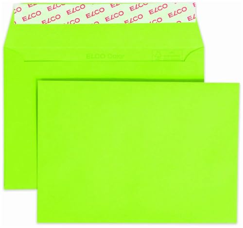 Elco 74634.62 Color Verpackung mit 25 Briefumschläge/Versandtasche, Haftklebeverschluss, C6, 100g, intensivgrün, Fenster: nein Elco 74634.62 Color Verpackung mit 25 Briefumschläge/Versandtasche, Haftklebeverschluss, C6, 100g, intensivgrün, Fenster: nein von ELCO