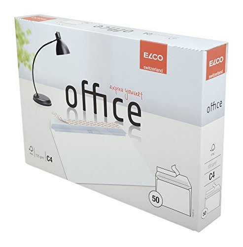 Elco Briefumschlag Office in Shop Box - C4, hochweiß, haftklebend, 120 g/qmß, 50 Stück; Packungsinhalt: 50 Stück Elco Briefumschlag Office in Shop Box - C4, hochweiß, haftklebend, 120 g/qmß, 50 Stück; Packungsinhalt: 50 Stück von ELCO