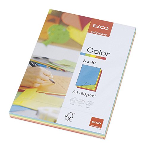 Elco Color Papier A4 80 g/m² 40 Blatt pro Ries 200 Blatt von ELCO