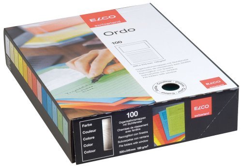 Elco Sichtmappen Ordo classico - mit Sichtfenster und Linien, weiß, 100 Stück; Packungsinhalt: 100 Stück Elco Sichtmappen Ordo classico - mit Sichtfenster und Linien, weiß, 100 Stück; Packungsinhalt: 100 Stück von ELCO