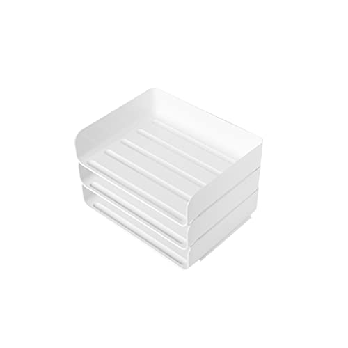ELDFLRURB Schreibtisch-Aktenregal aus Kunststoff, stapelbar, A4-Papier-Ordner, Kunststoff-Dokumentenablage, mehrere Größen (B) von ELDFLRURB
