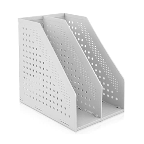 Kunststoff Desktop Datei Lagerung Rack Faltbare Plastikmappe mit 2/4 Fächern, mehrfarbig, Zuhause, Büro und Schule(B) von ELDFLRURB