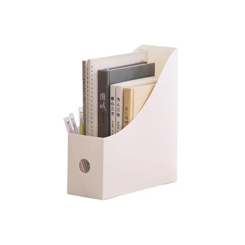Plastic Desktop File Storage Rack Desktop-Datei-Organizer Buchstützen Multicolor(Weiß) von ELDFLRURB