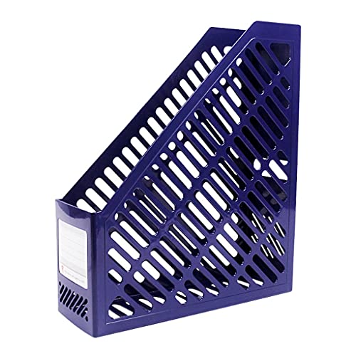 Plastic Desktop File Storage Rack Mesh & Zeitschriftenregal Organizer, mehrfarbige Desktop(Blue) von ELDFLRURB