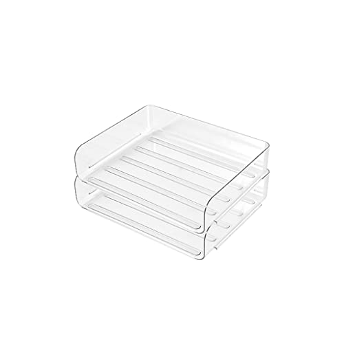 Plastic Desktop File Storage Rack Stapelbarer A4-Datei-Organizer für Heimbüro, mehrere Formate(A) von ELDFLRURB