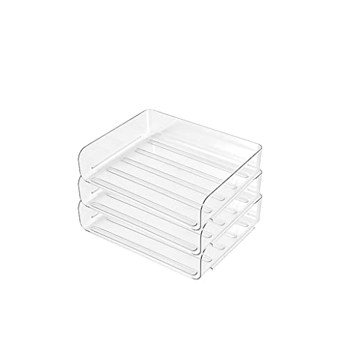 Plastic Desktop File Storage Rack Stapelbarer A4-Datei-Organizer für Heimbüro, mehrere Formate(B) von ELDFLRURB