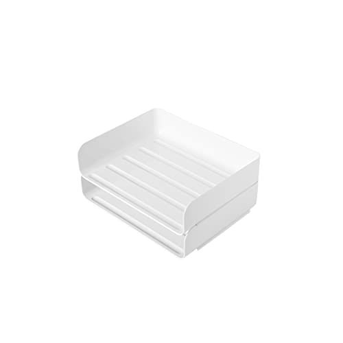 Plastic Desktop File Storage Rack Stapelbarer A4 Papierordner, Kunststoff Dokumentenfach, Mehrere Formate(A) von ELDFLRURB