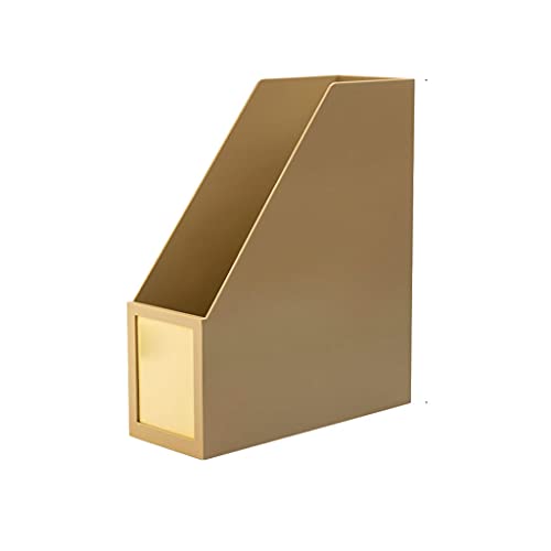 Plastic Desktop File Storage Rack Vertikaler Schreibtisch und Zeitschriftenhalter, Mehrfarbig für Home Office, 26.8 x 10.5 x 31.4 cm(Yellow) von ELDFLRURB