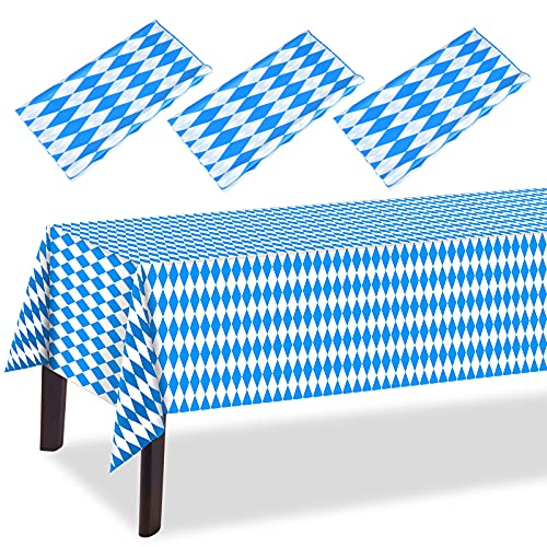 ELECLAND 3-teilige Oktoberfest-Tischdecke, 137 x 274 cm, Oktoberfest-Bayern-Flagge, kariert, Blaue Tischdecke für Party-Dekorationen mit Oktoberfest-Motto ELECLAND 3-teilige Oktoberfest-Tischdecke, 137 x 274 cm, Oktoberfest-Bayern-Flagge, kariert, Blaue Tischdecke für Party-Dekorationen mit Oktoberfest-Motto von ELECLAND