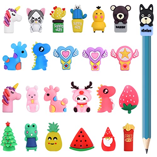 ELECLAND Bleistiftaufsätze mit Tiermotiven, Dinosaurier- und Clip-Preise für Kinder und Büro, Schulbedarf, 27 Stück ELECLAND Bleistiftaufsätze mit Tiermotiven, Dinosaurier- und Clip-Preise für Kinder und Büro, Schulbedarf, 27 Stück von ELECLAND