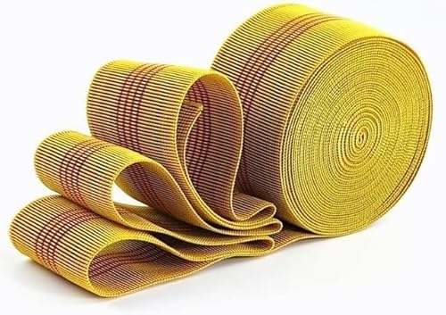 elastisches Nähband, elastische Schnur, 2/5M 43/50/70mm Breite Nähen Gummibänder for Sofa Kissen Dekor Band Band Gurtband Kleidung Hochelastisches Band DIY Zubehör-Grün-70mm, 5 Meter ( Color : Yellow7 von ELEGAM