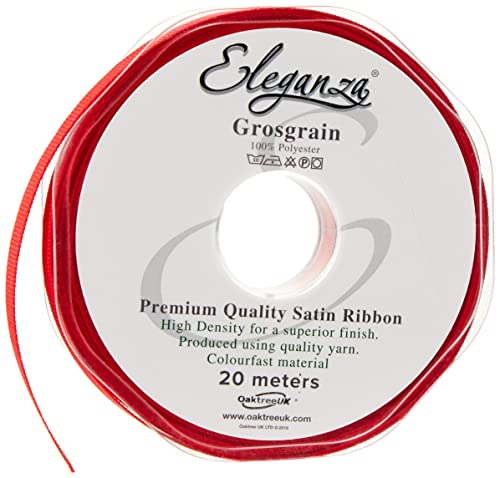 Eleganza Premium Qualität Ripsband, Satin, Rot, 11 x 11 x 1 cm von Eleganza