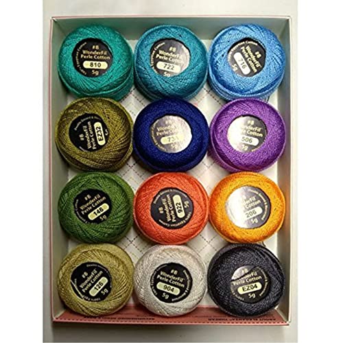Wonderfil Eleganza #8 Perle Cotton Embroidery Thread Sampler Collection, Coral Reef" Wonderfil Eleganza #8 Perle Cotton Embroidery Thread Sampler Collection, Coral Reef" von ELEGANZA