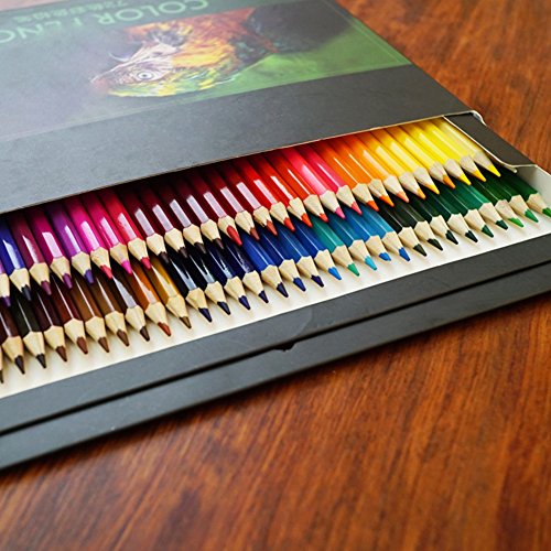 Bleistift Buntstifte 72 Farben Malerei Farbstifte Ölige Filzstifte für Designer Zeichnen Kinder Malerei Erwachsene Malen von Eleoption