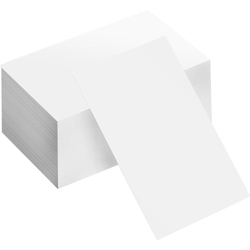 100 Karteikarten Blanko Visitenkarten - Papier Karten in 88x55mm, 250 g/m² Spielkarten, Lernkarten, Memory, Visitenkarten Papier für Lernen Gedächtnis - Memokarten, Notizkarten, Lesezeichen in Weiß 100 Karteikarten Blanko Visitenkarten - Papier Karten in 88x55mm, 250 g/m² Spielkarten, Lernkarten, Memory, Visitenkarten Papier für Lernen Gedächtnis - Memokarten, Notizkarten, Lesezeichen in Weiß von ELES VIDA