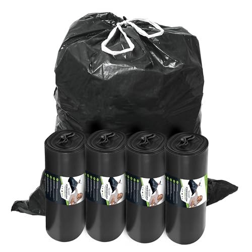 Müllsäcke 60L Schwarz mit ZUGBAND - Reißfest - Abfallbeutel XXL - Müllbeutel - 40 µ Stark - LDPE Recycelt - Großer Müllsack - 60 Liter - Mülltüten - Hausmüll, Gewerbe, Industrie - 100 Beutel, 4 Rollen Müllsäcke 60L Schwarz mit ZUGBAND - Reißfest - Abfallbeutel XXL - Müllbeutel - 40 µ Stark - LDPE Recycelt - Großer Müllsack - 60 Liter - Mülltüten - Hausmüll, Gewerbe, Industrie - 100 Beutel, 4 Rollen von ELES VIDA
