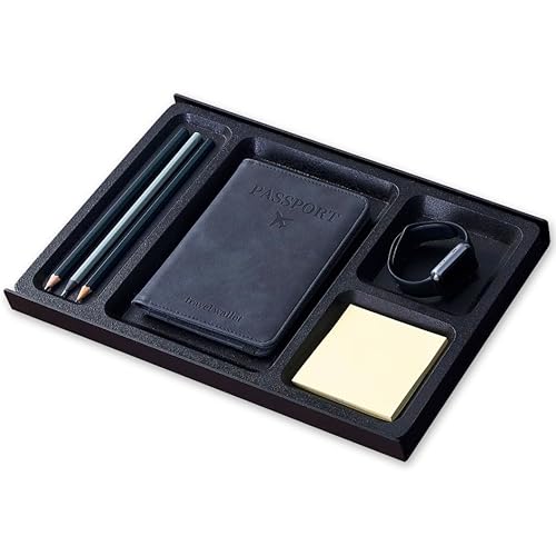 ELEVERIA® Premium Schreibtisch-Organizer – Büro-Organizer für Schreibtischzubehör, Haftnotizen, Gadgets, Utensilien | Kork-Schreibtischablage, Metall-Organizer, Schreibtisch-Aufbewahrungsablage von ELEVERIA