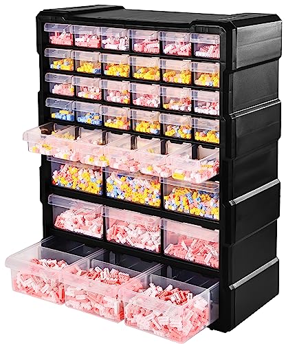 Elevon Hardware- und Bastelschrank, 37,6 cm B x 16 cm T x 47,5 cm H, 39 Schubladen, Schwarz Elevon Hardware- und Bastelschrank, 37,6 cm B x 16 cm T x 47,5 cm H, 39 Schubladen, Schwarz von ELEVON