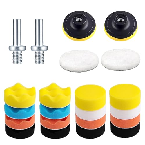 ELEpl 22 Stück Polierpad zum Wachsen Auto Polierschwamm Set Schwamm Polierpads Polierauflage Wolle Polierset Polieren Pad Polierschwämme Pad Polieraufsatz für Akkuschrauber Poliermaschine Bohrmaschin ELEpl 22 Stück Polierpad zum Wachsen Auto Polierschwamm Set Schwamm Polierpads Polierauflage Wolle Polierset Polieren Pad Polierschwämme Pad Polieraufsatz für Akkuschrauber Poliermaschine Bohrmaschin von ELEpl