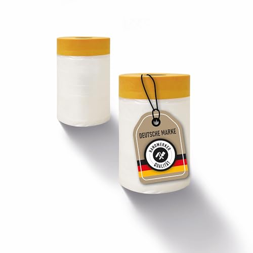 ELITE 2x Turbo Cover Gold 550 mm x 33 m - Goldband-Masker, Abdeckfolie Maler, Klebeband mit Folie, extra dünnes original WASHI-Spezialpapier, 6 Monate UV-beständig ELITE 2x Turbo Cover Gold 550 mm x 33 m - Goldband-Masker, Abdeckfolie Maler, Klebeband mit Folie, extra dünnes original WASHI-Spezialpapier, 6 Monate UV-beständig von ELITE