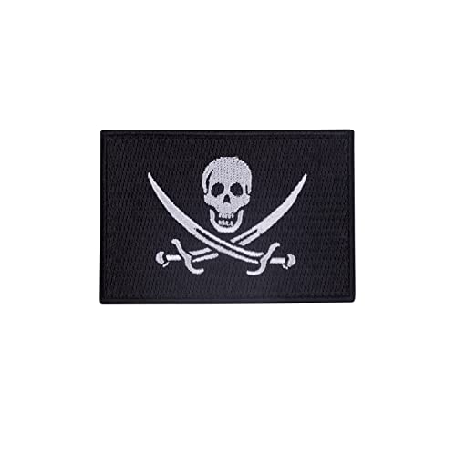 Aufnäher aus Gummi mit Klettverschluss, für Rucksäcke und Westen für Cross-Training und Fitnessstudio (Piratenflagge) Aufnäher aus Gummi mit Klettverschluss, für Rucksäcke und Westen für Cross-Training und Fitnessstudio (Piratenflagge) von ELITEX TRAINING