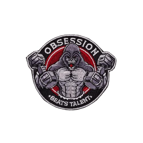 Elitex Training Gorilla Obsession Beats Talent bestickter Aufnäher mit Klettverschluss für Rucksäcke und Westen für Cross Training und Fitnessstudio Elitex Training Gorilla Obsession Beats Talent bestickter Aufnäher mit Klettverschluss für Rucksäcke und Westen für Cross Training und Fitnessstudio von ELITEX TRAINING