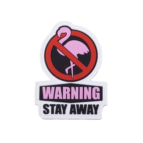 Gummi-Patch mit Klettverschluss Stay Away Flamingo Patch für Rucksäcke und Westen für Cross Training und Gym Gummi-Patch mit Klettverschluss Stay Away Flamingo Patch für Rucksäcke und Westen für Cross Training und Gym von ELITEX TRAINING
