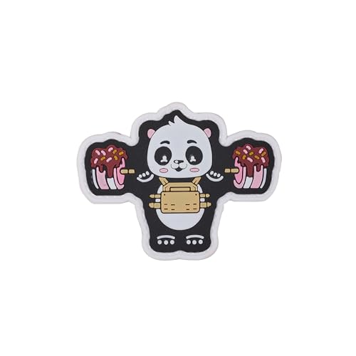 Gummi-Patch mit selbstklebender Rückseite, personalisierbar für taktische Rucksäcke und Westen für Cross-Training und Gymnastik Elitex Training (Cream Panda) von ELITEX TRAINING