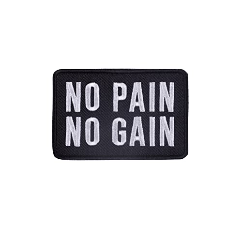 Elitex Training Bestickter Aufnäher mit Haken- und Schlaufenrückseite – No Pain No Gain – Aufnäher für Rucksäcke und Westen Cross-Training und Fitnessstudio von ELITEX TRAINING