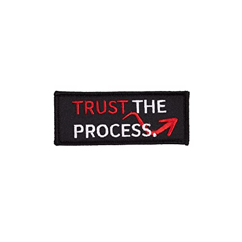 Trust the Process Aufnäher mit Klettverschluss, bestickt, für Rucksäcke und Westen für Cross-Training und Fitnessstudio von ELITEX TRAINING