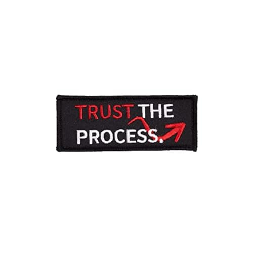 Trust the Process Aufnäher mit Klettverschluss, bestickt, für Rucksäcke und Westen für Cross-Training und Fitnessstudio von ELITEX TRAINING