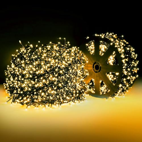 ELKTRY 1000 LED Lichterkette 25M 8 Modi Weihnachtsbeleuchtung Außen innen Strom mit Stecker, Warmweiß Wasserdicht Lichterkette für Weihnachtsbaum Kinderzimmer Tannenbaum Garten Balkon Terrasse ELKTRY 1000 LED Lichterkette 25M 8 Modi Weihnachtsbeleuchtung Außen innen Strom mit Stecker, Warmweiß Wasserdicht Lichterkette für Weihnachtsbaum Kinderzimmer Tannenbaum Garten Balkon Terrasse von ELKTRY
