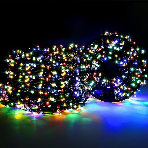 ELKTRY 200 LED Lichterkette Außen, 20M Farben Weihnachtsbeleuchtung innen mit stecker, 8 Modi IP44 Wasserdicht Cluster Lichterkette für Weihnachtsbaum Kinderzimmer Balkon Garten Terrasse Hochzeit ELKTRY 200 LED Lichterkette Außen, 20M Farben Weihnachtsbeleuchtung innen mit stecker, 8 Modi IP44 Wasserdicht Cluster Lichterkette für Weihnachtsbaum Kinderzimmer Balkon Garten Terrasse Hochzeit von ELKTRY