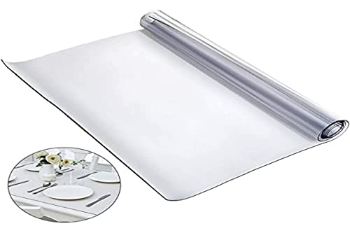 ELLASSAY Tischdecke aus transparentem Kunststoff, 84 x 42 Zoll, rechteckig, Dicke 1,5 mm, aus PVC, transparent, rechteckig, geeignet für Tisch, Marmor und Schreibtisch von ELLASSAY