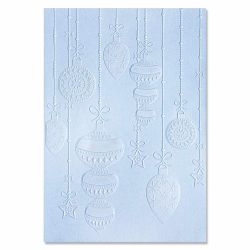 3D Textured Impressions Embossing Folder Sparkly Ornaments von Sizzix