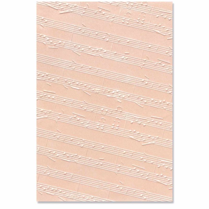 3D Textured Impressions Embossing Folder Musical Notes von Sizzix