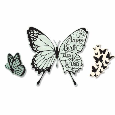 Framelits Die Set Stamps Butterfly Birthday von Sizzix