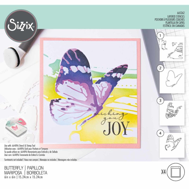 Layered Stencils Butterfly by Olivia Rose von Sizzix
